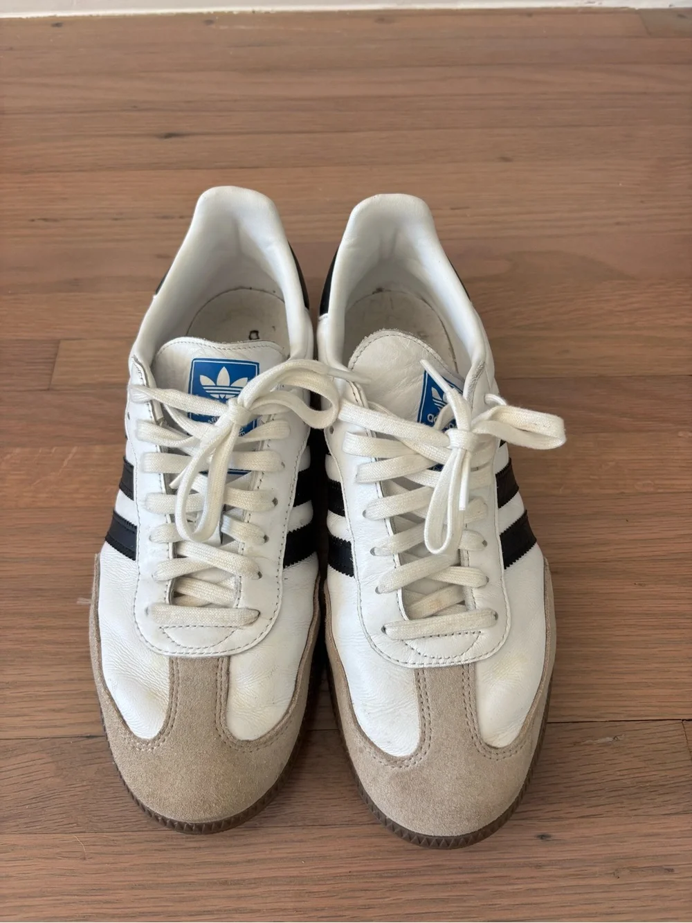 adidas Samba Sneakers - White / Black / Taupe